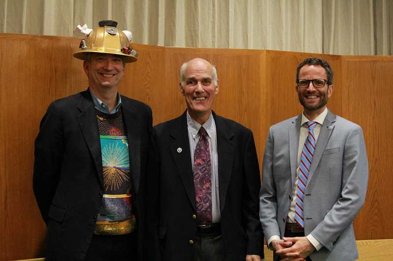 Jeff Gudman, Mayor Kent Studebaker and Joe Buck