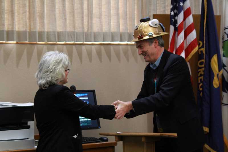 Jeff Gudman With The Golden hard Hat